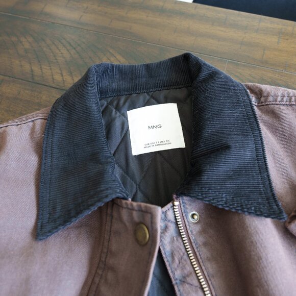 MANGO Denim parka with contrasting collar - Picture 7 of 12